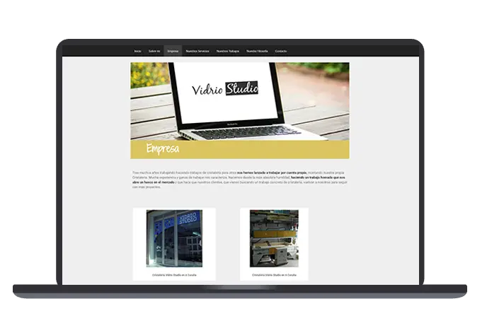 web wordpress vidrio studio empresa
