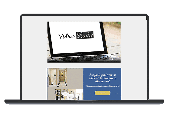 web wordpress vidrio studio sobre mi