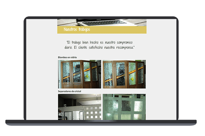 web wordpress vidrio studio trabajos